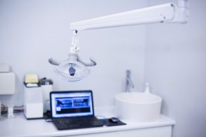 Professional dental light in dentists clinic