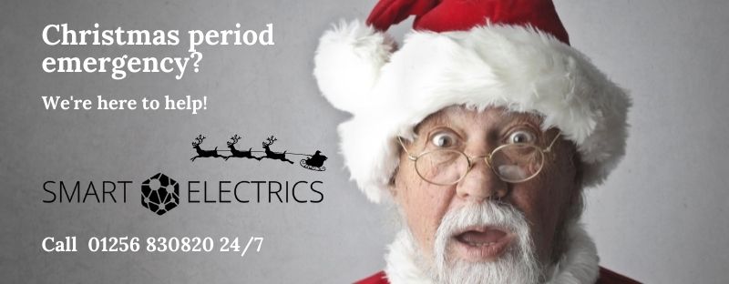 santa image explaining smart electrics are open over christmas in the Basingstoke area