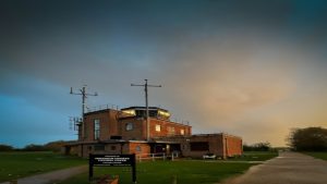 Exterior building shot of Greenham Control Tower