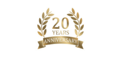 20 years in business anniversary logo